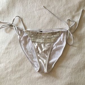 SOFIA by ViX Silver Beaded Metallic Bottoms Size L